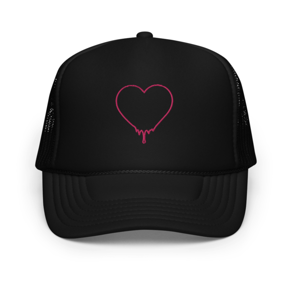 heartstuff trucker hat (solid black)