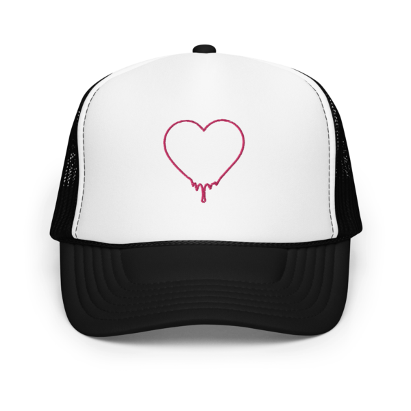 heartstuff trucker hat (black & white)